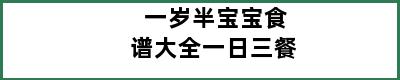 一岁半宝宝食谱大全一日三餐