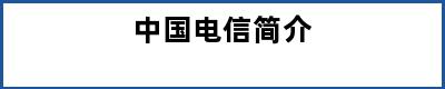 中国电信简介