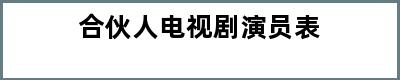 合伙人电视剧演员表