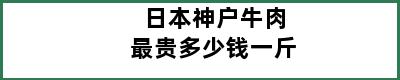 日本神户牛肉最贵多少钱一斤