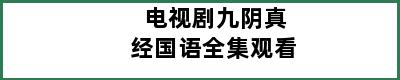 电视剧九阴真经国语全集观看