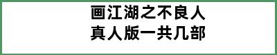 画江湖之不良人真人版一共几部