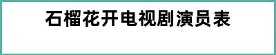 石榴花开电视剧演员表