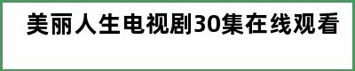 美丽人生电视剧30集在线观看