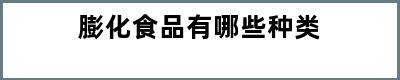 膨化食品有哪些种类